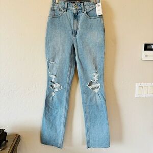 Hollister Light Blue Straight Leg Jeans